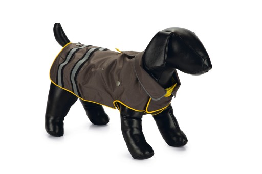 Beeztees Seja - Honden Regenjas - Grijs"Geel - 24 Cm