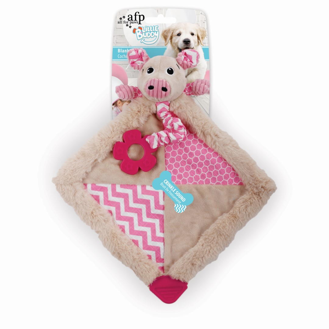 Afbeelding All For Paws Blanky Piggy - Hondenspeelgoed - 38x34x8 cm Multi-Color door K-9 Security dogs