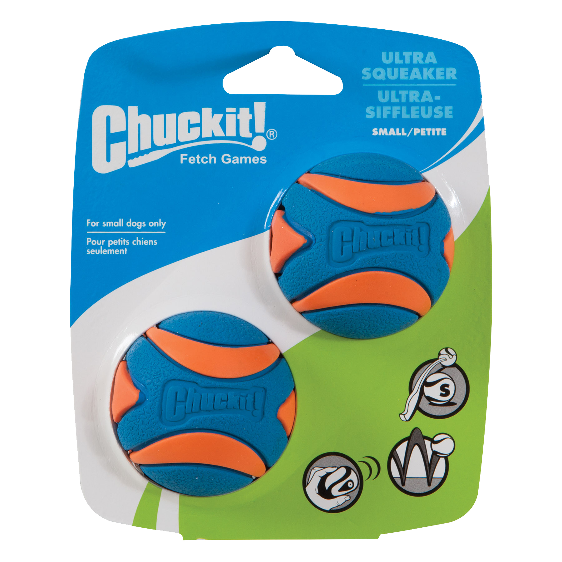 Chuckit ultra squeaker bal Small 5 cm 2-pack