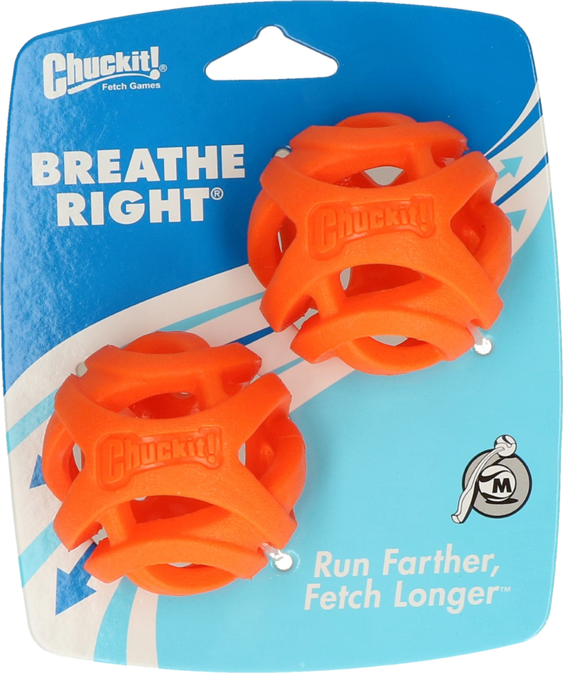 Chuckit Breathe Right Fetch Ball Medium 2 Pk