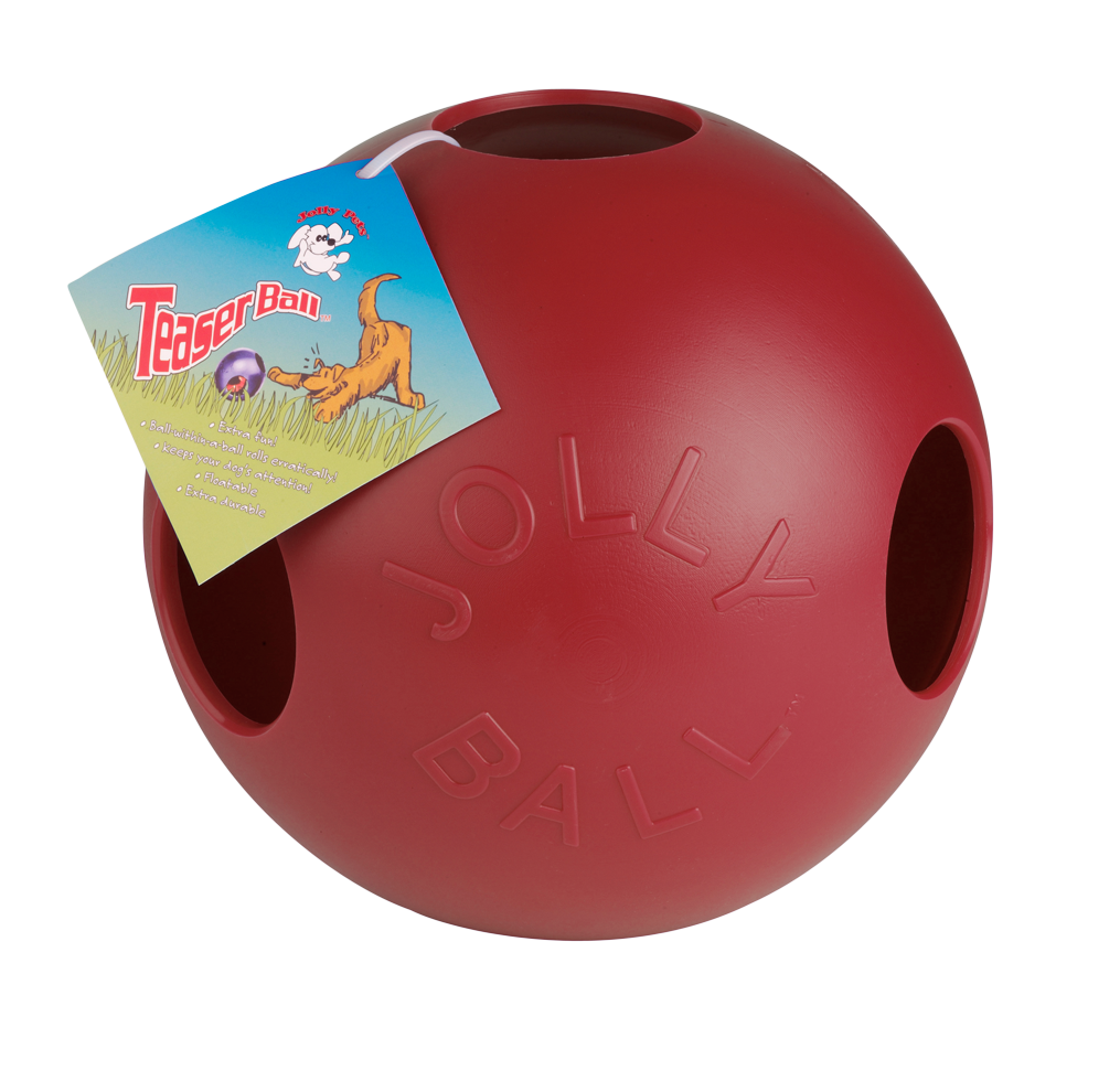 Afbeelding Jolly Ball Push-n-Play 25cm blauw door K-9 Security dogs