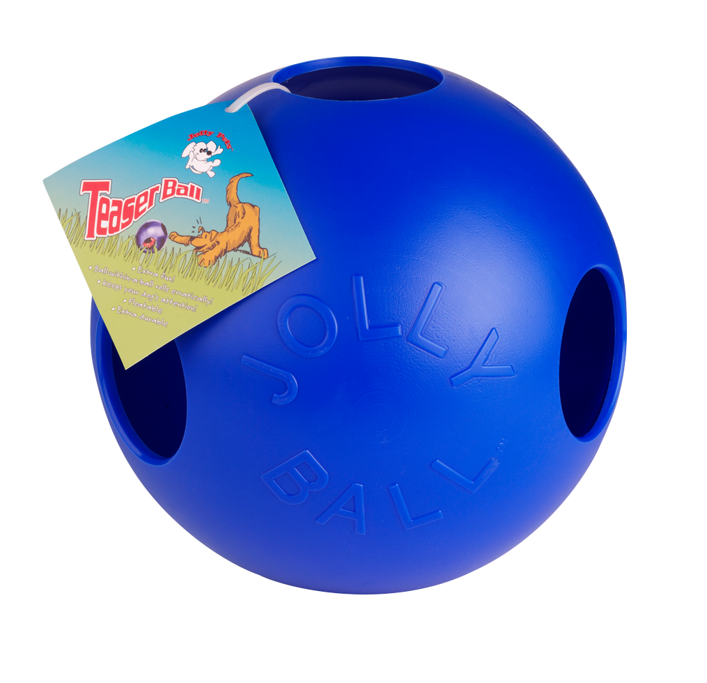 Afbeelding Jolly Ball Push-n-Play 25cm blauw door K-9 Security dogs