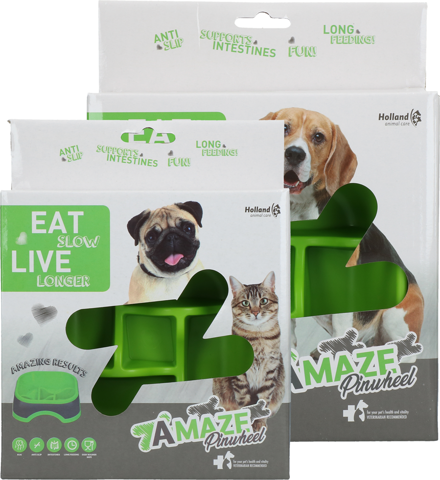 Afbeelding Eat Slow Live Longer Amaze Pinwheel Green M door K-9 Security dogs