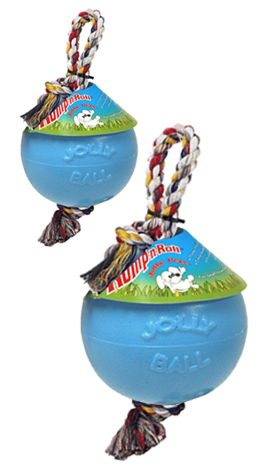 Afbeelding Jolly Romp-n-Roll Small (4 inch) 11 cm baby blauw door K-9 Security dogs