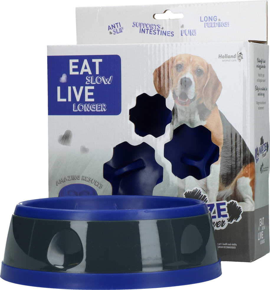 Afbeelding Eat Slow Live Longer Amaze Flower - Blauw door K-9 Security dogs