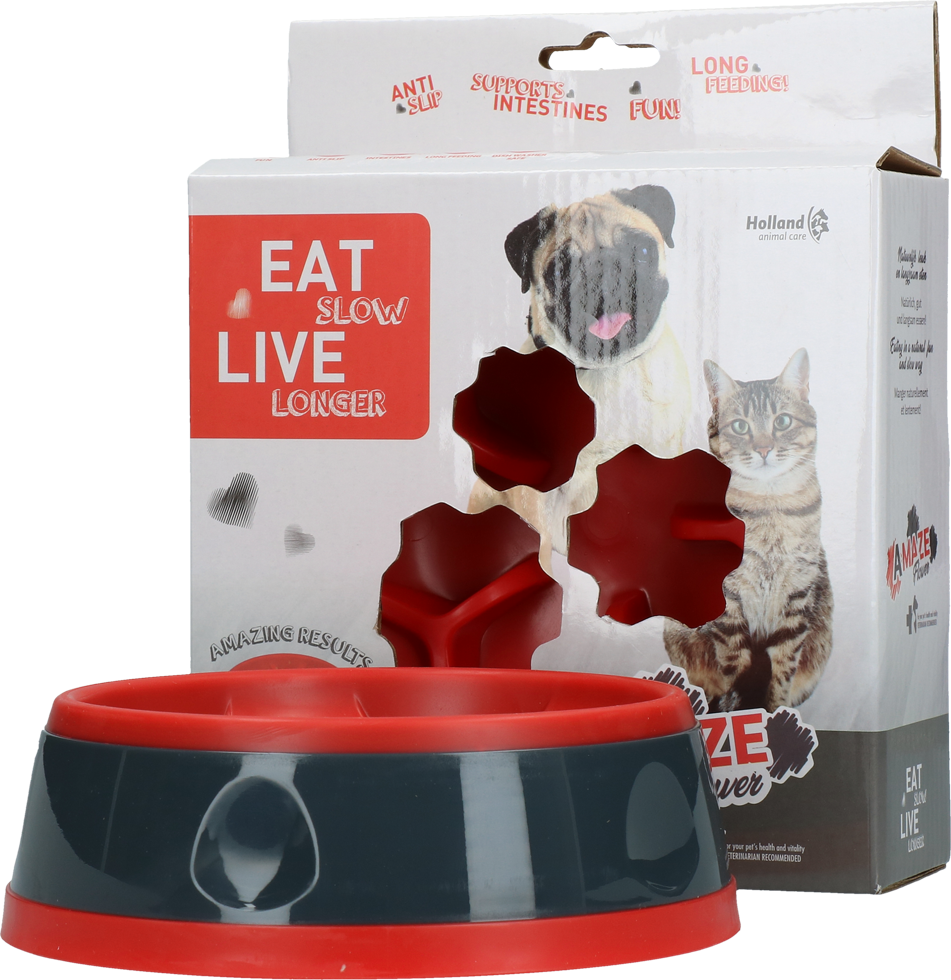 Afbeelding Eat Slow Live Longer Amaze Flower Red S door K-9 Security dogs