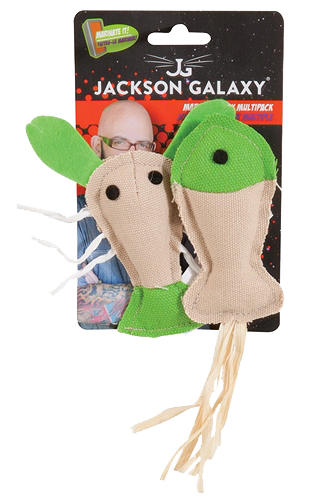 Jackson Galaxy Marinater Toy Fish"Lobster 2pk