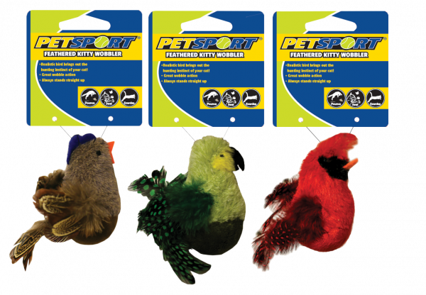 Feathered Kitty Wobbler Groen