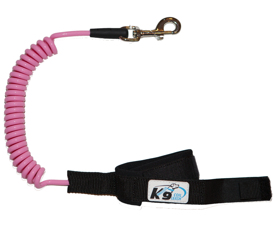 Afbeelding K9 Coil Leash Large Pink door K-9 Security dogs