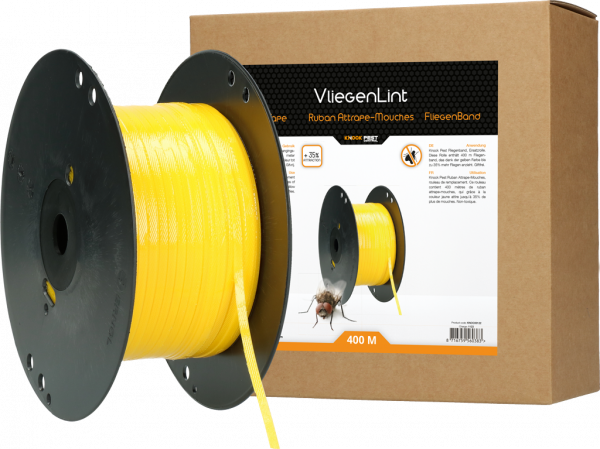 Knock Off Vliegenlint Vervangingsrol Geel 400 M