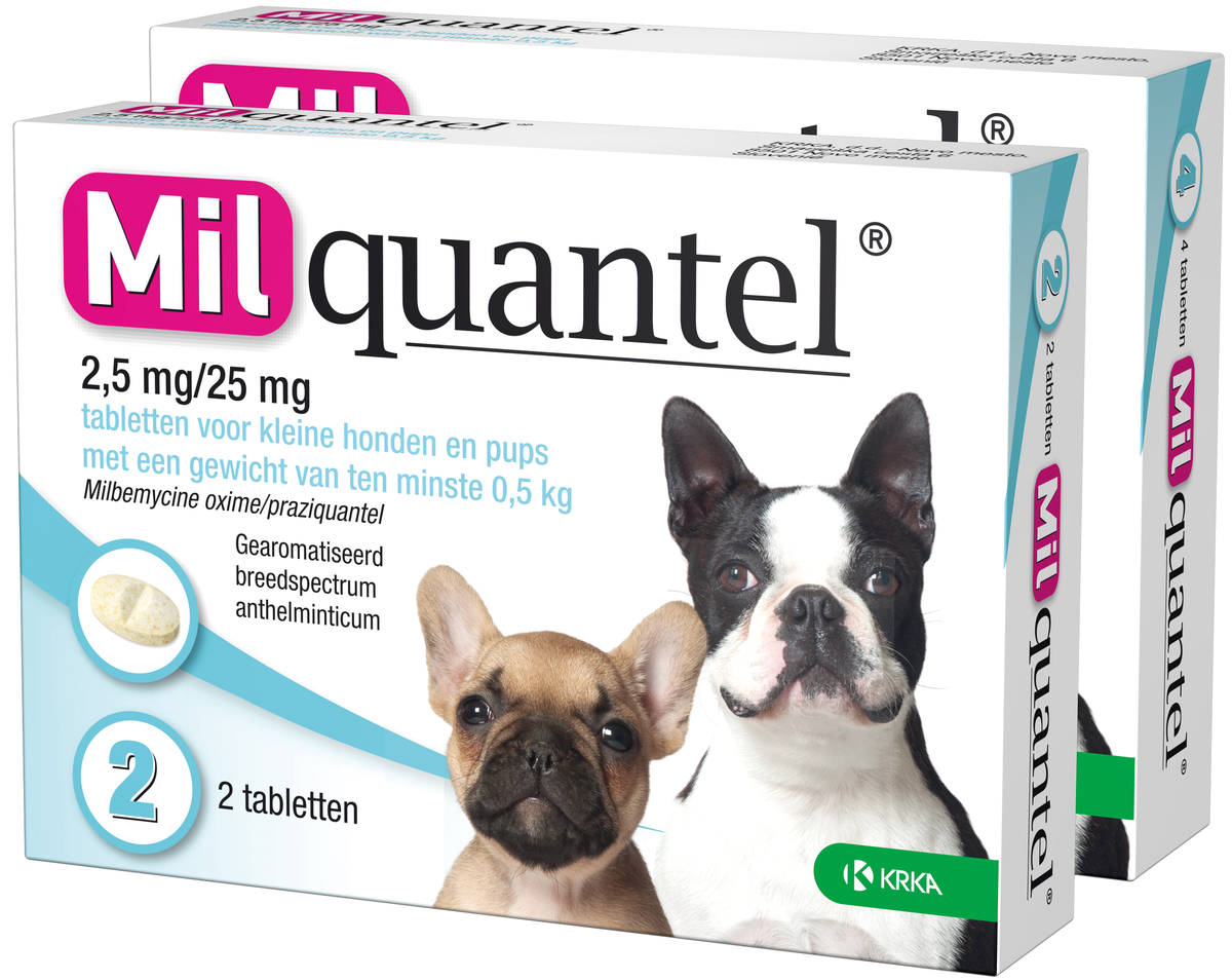 Afbeelding Milquantel Kleine Hond/pup (2,5 mg) - 4 tabletten door K-9 Security dogs