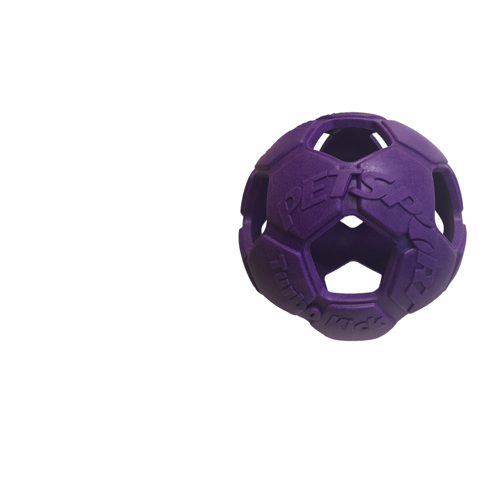 Petsport Turbo Kick Soccer Ball - Paars - 6,25 cm