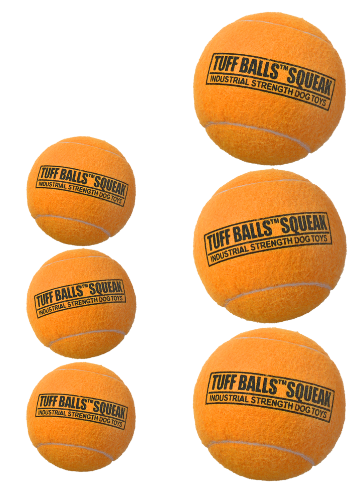 Afbeelding Tuff Balls Squeak 4,5Cm 3-Pack Oranje door K-9 Security dogs