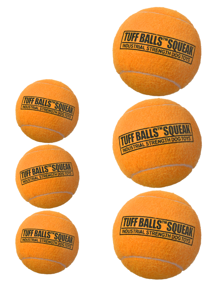 Tuff Balls Squeak 4,5Cm 3-Pack Oranje