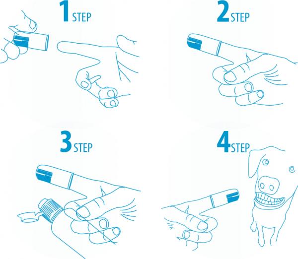Afp Sparkle Finger Brush (6Pack) afbeelding