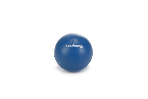 Rubber bal massief hondenspeeltje blauw 5 cm