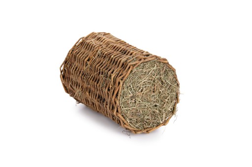 Beeztees wilgentunnel met hooi - knaagdierensnack - l - 30x25 cm