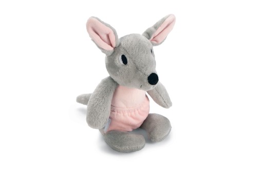 Afbeelding Beeztees Puppy Kangoeroe Ravi - Hondenspeelgoed - Pluch - Grijs"Roze - 31X16X16 Cm door K-9 Security dogs