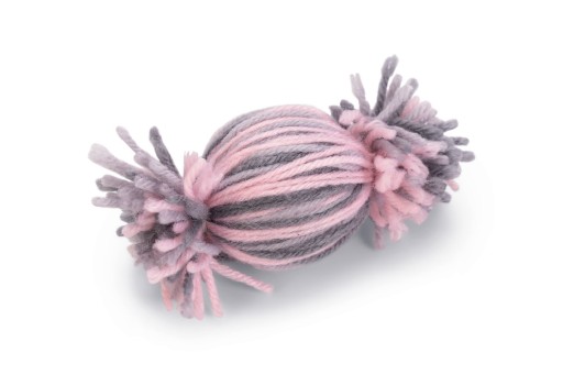 Afbeelding Beeztees Toffee Bal Toffy - Kattenspeelgoed - Wol - Grijs"Roze - 10X5X5 Cm door K-9 Security dogs