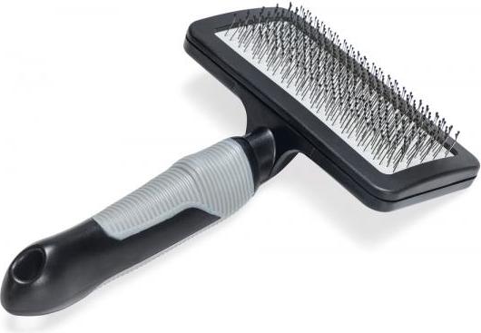 Beeztees Slickerborstel - Hondenverzorging - Groot - Zwart"Grijs - 19 cm