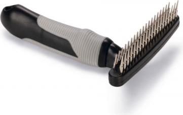 Beeztees Roskam Dubbel - Hondenverzorging - Zwart"Grijs - 16,5 cm