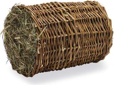 Beeztees Wilgentunnel met Hooi - Knaagdierensnack - L - 30x25 cm afbeelding
