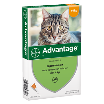 Afbeelding Advantage Nr. 40, Vlooienmiddel (tot 4kg) kat Per verpakking door K-9 Security dogs