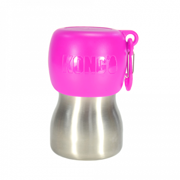 KONG H2O 255 ml rvs waterfles roze