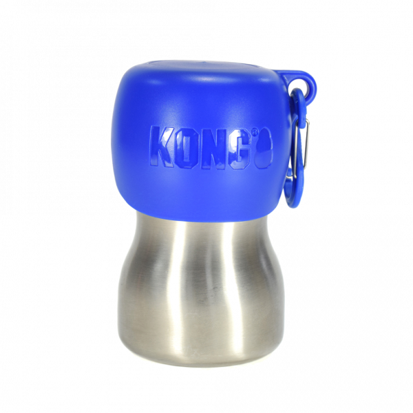KONG H2O 255 ml rvs waterfles blauw