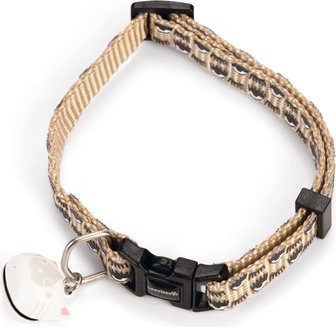Beeztees Eyes - Kattenhalsband - Nylon - Beige - 30x1x0,2 cm