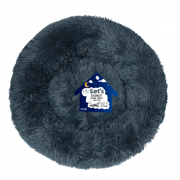 Let&apos;s Sleep Donut 80 cm Donkergrijs