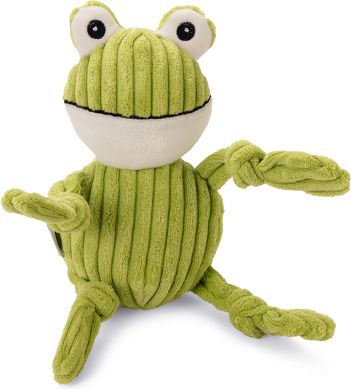 Beeztees Kikker Froggi - Hondenspeelgoed - Ribstof - Groen - 30x11x8,5 cm