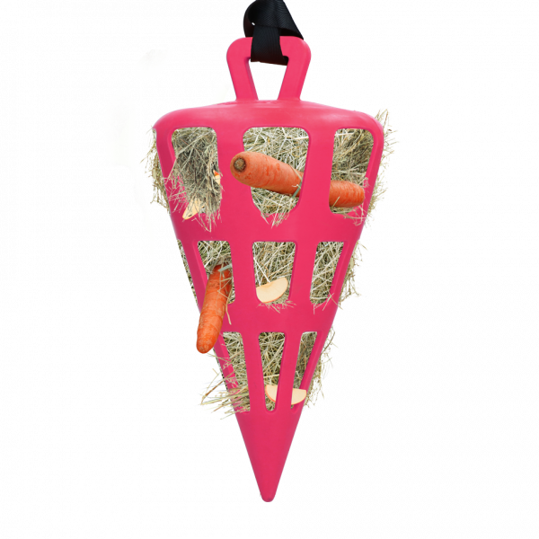 Excellent Hay Slowfeeder Fun and Flex 22 cm Roze Wortel