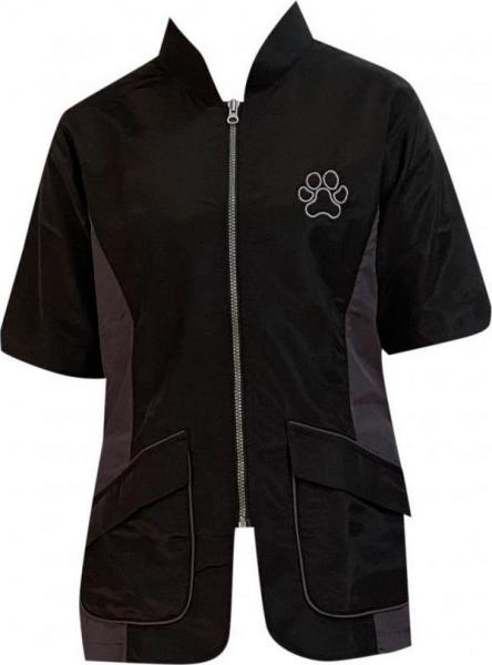 Trimshirt korte mouw zwart"grijs - Maat M afbeelding