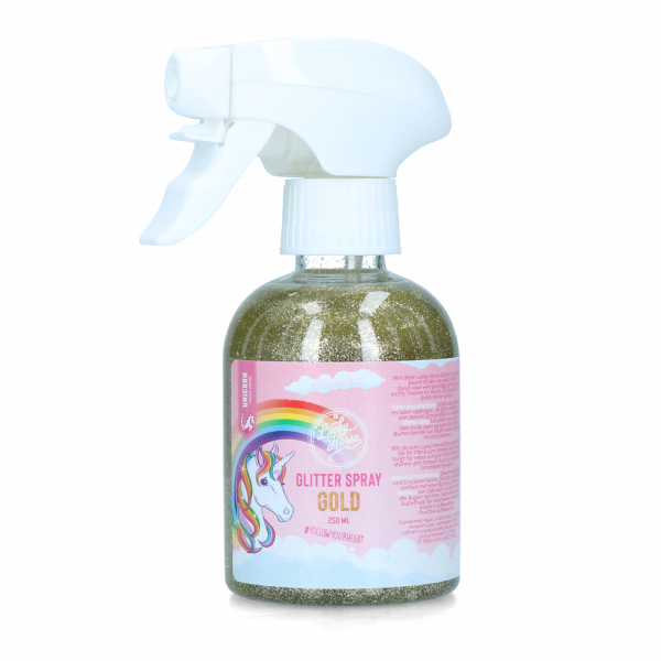 Lucky Horse Unicorn Groen Glitterspray