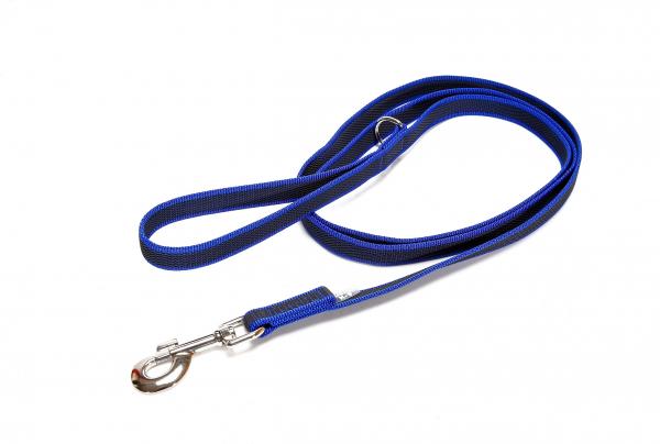 Antislip Hondenriem - 20mm x 1,8m - Met handvat & O-ring - Blauw