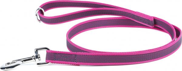 Antislip Hondenriem - 20mm x 1,2m - Met handvat & O-ring - Roze