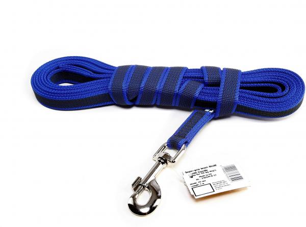 Lange lijn hond - Antislip - 14mm x 5m - Met handvat - Blauw afbeelding