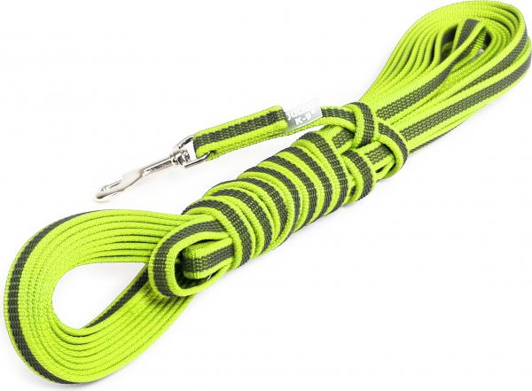Lange lijn hond - Antislip - 14mm x 10m - Met Handvat - Neon afbeelding