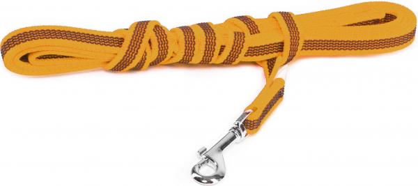 Lange lijn hond - Antislip - 14mm x 3m - Met handvat - Oranje afbeelding