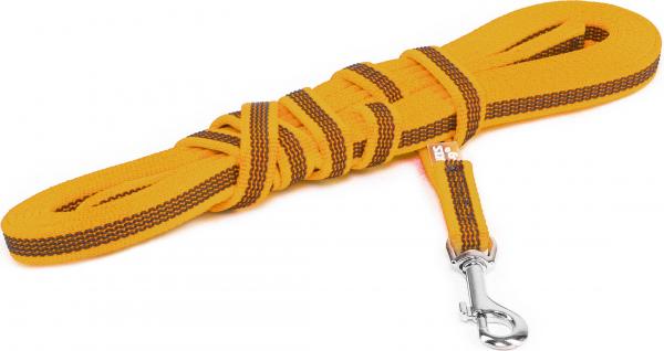 Lange lijn hond - Antislip - 14mm x 5m - Met handvat - Oranje afbeelding