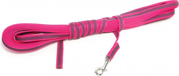 Lange lijn hond - Antislip - 14mm x 10m - Roze afbeelding