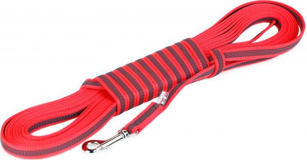 Lange lijn hond - Antislip - 14mm x 10m - Rood afbeelding