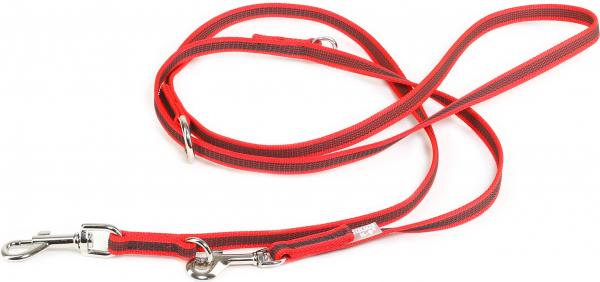 Antislip Hondenriem - Verstelbaar 14mm x 2,2m - Rood afbeelding