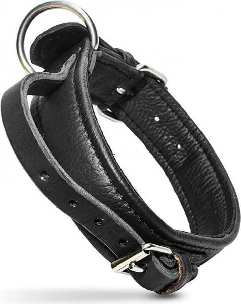 Eco Lederen halsband - Met handvat - 40mm x 45cm afbeelding