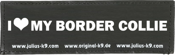 Julius-K9 label - I (L) my border collie