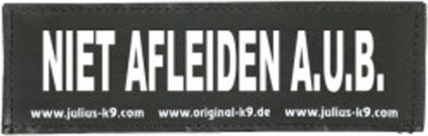 Julius-K9 label - Niet afleiden a.u.b.