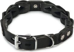 Beeztees leren halsband Connex - Zwart - 45cm x 20mm afbeelding