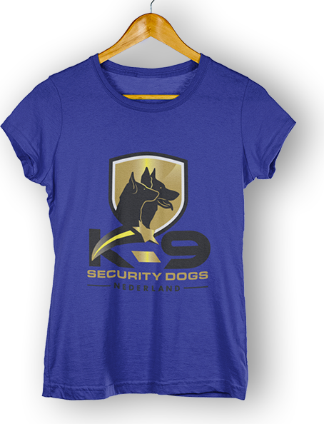 T-shirt Unisex Blauw - K9 Securitydogs afbeelding