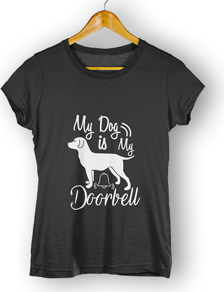 T-shirt Unisex - My dog is my doorbell